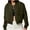 *Army Green, variant on Women's Cropped Lightweight Bomber Jacket With Pockets,Fashion Casual Button Casual Coat Navy,Womens Plus S
