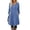 Blue, variant on Fall A Line Dress for Women Long Sleeve Casual Printed Dresses V Neck Tunic Boho Dress