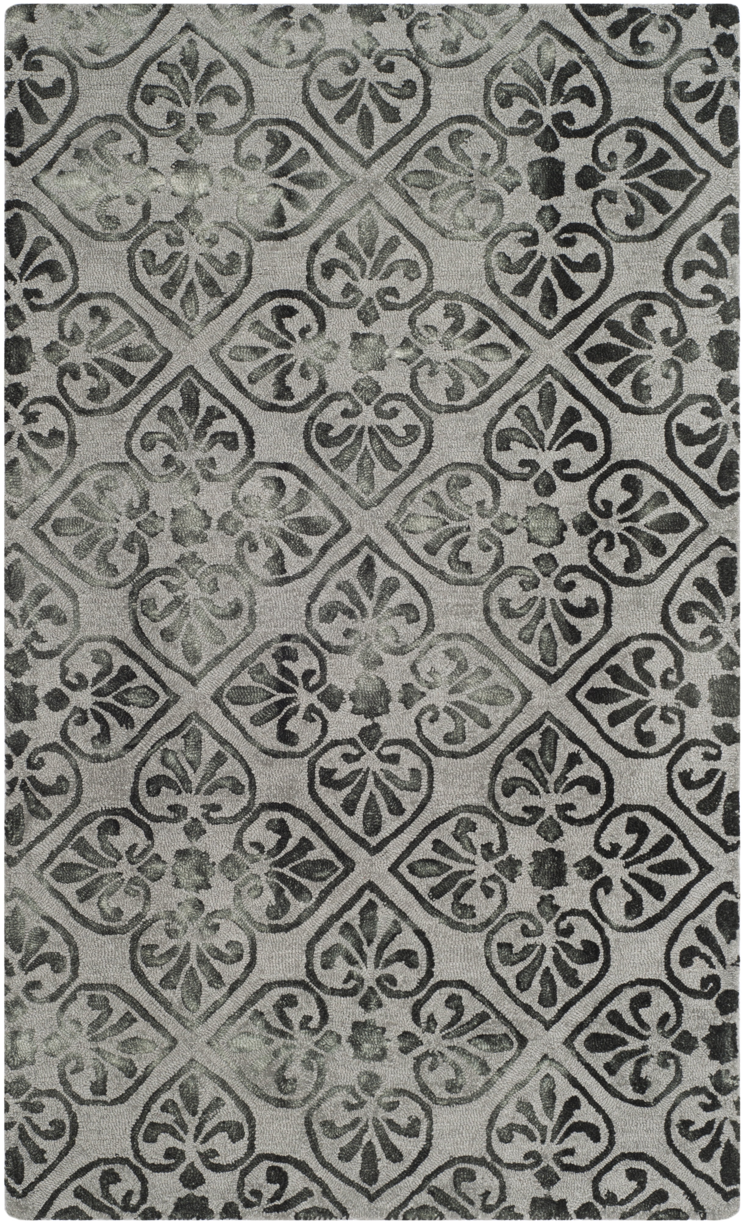 Safavieh Dip Dye Dedan Damask Wool Area Rug, Gray, 3' x 5'