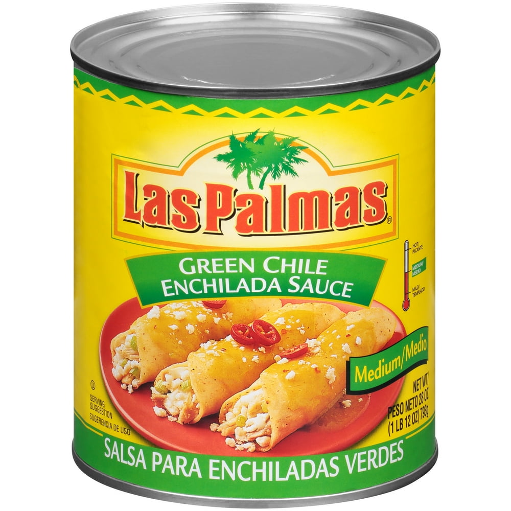 Las Palmas Medium Green Chile Enchilada Sauce, 28 oz Can