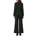 thumbnail image 3 of INSPIRE CHIC Business Suit for Women's 2 Piece Collarless Matching Set Work Outfit Blazer and Pants Sets XS Black, 3 of 6