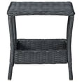 thumbnail image 4 of vidaXL 3 Piece Garden Lounge Set with Cushions Poly Rattan Dark Grey, 4 of 12