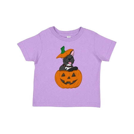 

Inktastic Halloween Frenchie Pumpkin Puppies Gift Toddler Boy or Toddler Girl T-Shirt