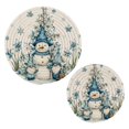 thumbnail image 7 of Wobogo Snowman and Dwarf Trivets Potholders Set of 2 Cotton Woven Round Hot Plate Mats for Hot Dishes Bowls Teapots, 7 of 7