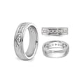 thumbnail image 4 of Mens 1.00 Carat (Ctw H-I, I1-I2) Diamond Milgrain Band Ring in 14K White Gold (Size 10) for Men, 4 of 5