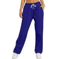thumbnail image 2 of TRUBKH Baggy Sweatpants Drawstring Pants Women Winter Pants Cargo Pants Palazzo Pants for Women Gym Leggings for Women Thick Yoga Pants Blue L, 2 of 9