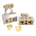 thumbnail image 2 of Riwcyla Car Battery Terminal Connectors 0248 Gauge AWG Positive Negative Battery Terminal Clamps Car Audio Modification Battery Heads with Shims Protector Cover 12,48V, 2 of 5
