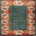 thumbnail image 1 of Ahgly Company Machine Washable Indoor Square Traditional Dark Sienna Brown Area Rugs, 3' Square, 1 of 7