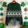 thumbnail image 2 of St Patricks Day Sweater Women Long Sleeve Crewneck Irish Oversized Pullover Plus Size Sweater, 2 of 8