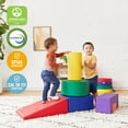 thumbnail image 6 of ECR4Kids SoftZone Crawl and Climb Playtime Active Set, Building Blocks, Assorted, 6-Piece, 6 of 9