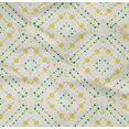 thumbnail image 4 of oneOone Cotton Poplin Twill Pale Yellow Fabric Dot|Heart & Diamond Shape Geometric Dress Material Fabric Print Fabric By The Yard 56 Inch Wide, 4 of 4