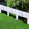 thumbnail image 6 of Flexible Interlocking Landscape Edging, Imitation Stone Garden Fence, No Dig Plastic Retaining Border for Flower Beds, Stone-Look Decorative Lawn Edging - White (10pcs), 6 of 6