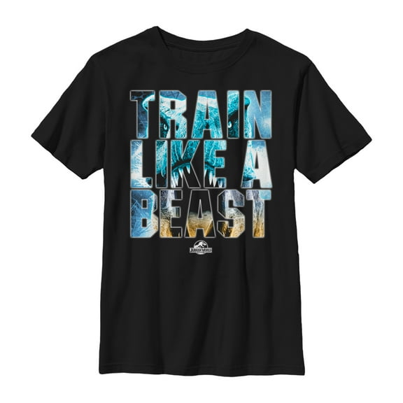 Boy's Jurassic World Train Like a Dino Beast  Graphic Tee Black X Large