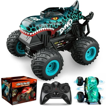 YCFUN Remote Control Cars, 1:20 RC Monster Trucks with Light, All Terrain RC Dinosaur Toys Gift for Kids Girls Boys 3-8