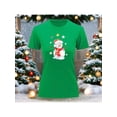 thumbnail image 1 of Playera Blusa Con Estampado De Muñeco De Nieve Navidad Color Verde Talla Grande Marca Emil SaEs, 1 of 4