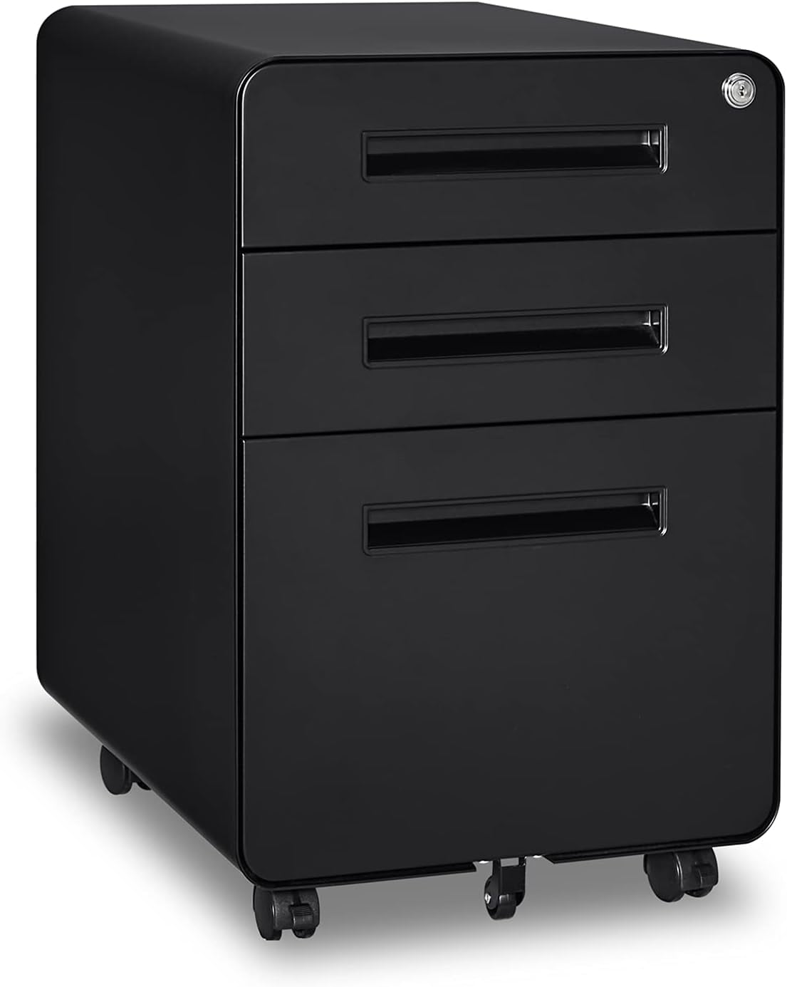 SunnyEQ Metal Filing on Wheels for Home/Office, Lockable Under