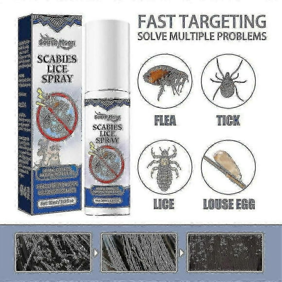 Head Lice Removal Spray Hair Removes Lice And Fleas Removes Lice Eggs And Pubic Lic