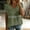 Green, variant on Cotton Womens Blouse V Neck Short Sleeve Casual Fall Top for Women Solid Eyelet Flowy Loose Tops