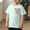Mint Green, variant on CYRBOKO T-shirts for Boys, Crewneck Summer Short Sleeve Cotton Graphic Tees White Size 6T