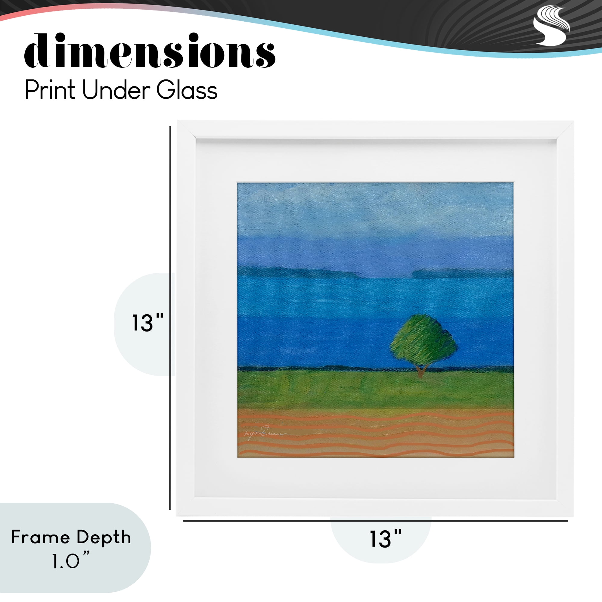 Stupell Industries Lone Tree at Spring Cove White Framed Print Under Glass, design by Lynn Ericson Fine Art