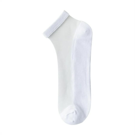 

Women Girls Sheer Lace Ankle Socks Ultra Thin Transparent Mesh Low Cut Socks Silk Short No Show Liner Socks