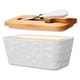 thumbnail image 1 of Mantequera multifuncional con tapa sellada, caja para guardar quesos en la cocina. Blanco, 1 of 7