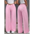thumbnail image 2 of Pantalones vaqueros bordados con lazo for mujer Y2k, pierna recta, pantalones vaqueros de cintura alta, pantalones largos sueltos, pantalones adelgazantes, 2 of 4