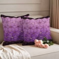 thumbnail image 2 of Purple Geometric Outdoor Waterproof Pillow Covers, Ombre Modern Abstract Art Decorative Square Throw Pillowcase Sofa Cushion Sham for Patio/Couch/Chair, 18"x18" 2 Pack, 2 of 8