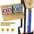 thumbnail image 4 of Billiards Pool Stick Holder - Floor Stand Pool Cue Rack Hold up to 10 Cues Sticks Pool Table Accessories Billiard Cue Holder for Game Room Billiard Room Natural Bamboo, 4 of 9