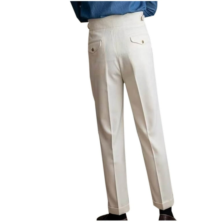 SMihono Clearance Men's Wool Blend Vintage Style Dress Pants SMihono Clearance Men's Wool Blend Vintage Style Dress Pants