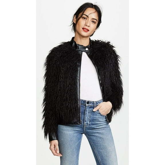 Theory Women's Mongolian Bomber Jacket, Black, Small