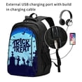 thumbnail image 2 of Pofeuu Halloween Trick Or Treat Print Storage Laptop Backpack with USB Charging Port[Water Resistant] College Computer Bookbag Fits, 2 of 7
