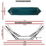 Tranquillo Universal 116 Double Hammock w/ Adjustable Stand & Bag, Peacock