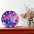 thumbnail image 6 of Dreamtimes Space Galaxy Wall Clock, 10 Inch Silent Non Ticking Round Clock Oil Painting Clock Easy to Read Clock for Living Room Bedroom Bathroom Home Decor, 6 of 7