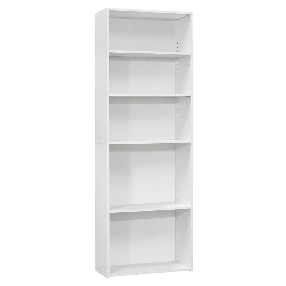 BOOKCASE 72"H / WHITE WITH 5 SHELVES