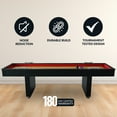 thumbnail image 4 of Hathaway Avenger 9-Foot Shuffleboard for Family Game Rooms with Padded Gutters, Leg Levelers, 8 Pucks and Wax, 4 of 7