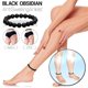 thumbnail image 2 of Tobillera adelgazante de obsidiana negra con pulsera natural antihinchazón para hombres y mujeres // kaili Sencillez, 2 of 3