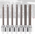 thumbnail image 2 of 3/8” Drive for Extra Long Allen/Torx Hex Bit Socket Set with Storage Box Metric 3mm -10mm 7-Piece Set Chrome Vanadium St, 2 of 3