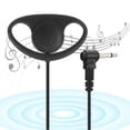 thumbnail image 4 of Lot de 5 écouteurs jack 3,5 mm en forme de D pour talkie-walkie et radio bidirectionnelle, 4 of 4
