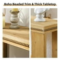 thumbnail image 2 of Spaco 63" Boho Console Table with Storage Shelf, Rustic Farmhouse Sofa Table with Beaded Trim, 2-Tier Narrow Entryway Table for Indoor as Living Room, Bedroom, Brown, 2 of 8