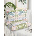 thumbnail image 2 of Boho Green Flower Pillow Covers Queen Size 2 Pack, Botanical Watercolor Leaf Floral Soft Bed Throw Pillowcases Breathable Cooling Long Lumbar Body Pillow Sham Cover for Bed Sofa 20''x30'', 2 of 7