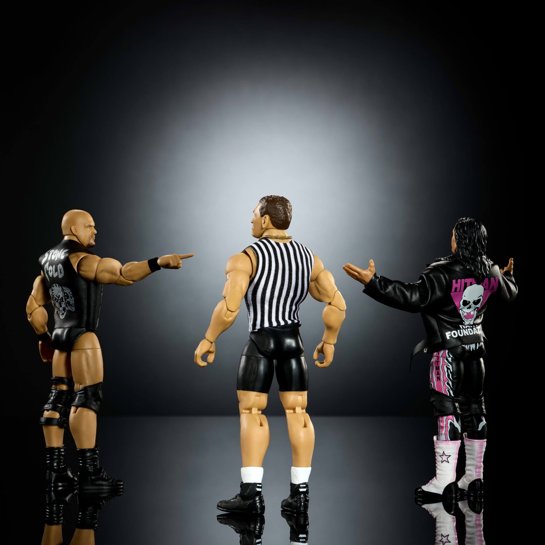 WWE Elite Legacy Submission Match 3 Action Figures & Accessories Set, 6-inch Collectible (Styles May Vary)