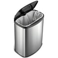 thumbnail image 4 of Nine Stars Automatic Bathroom Trash Can, 2 Gallon Stainless Steel, Motion Sensor Garbage Bin with Soft Close Lid, Silver, 4 of 11