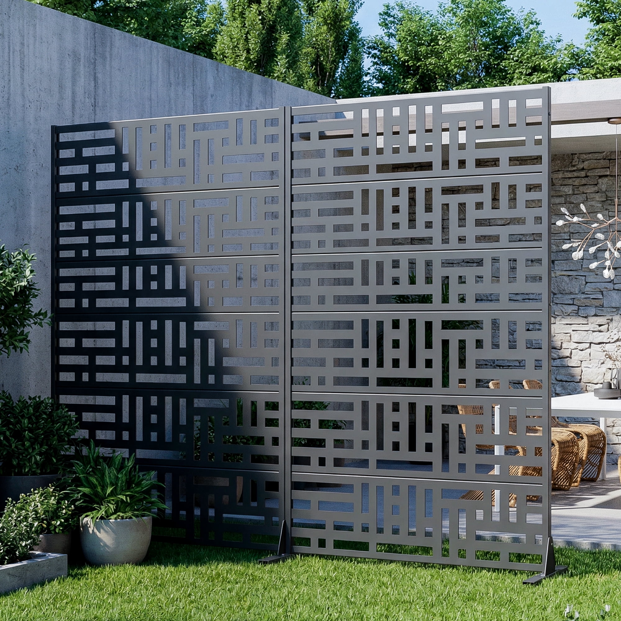 Privacy Metal Screen Fence Panel