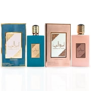Ameer Al Arab Imperium & Ameerat Al Arab Prive Rose - Eau de Parfum Sprays 100ml (3.4 oz) by Asdaaf (Bundle)