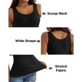 thumbnail image 5 of Women's Regular Size Vest with Built-In Bra, Featuring Comfortable And Breathable Shaping Tops That Can Be Worn As Outerwear And Underwear With Wider Strap Black XL, 5 of 8