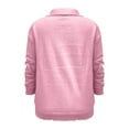thumbnail image 4 of Womens Button Up Cardigan Sweaters Chunky Knit Long Sleeve Lapel Collared Tops Fall Winter Fashion Clothes Pink L, 4 of 7