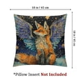 thumbnail image 4 of Creowell Pillow Covers Decorative Pillowcases Galaxy Celestial Fox with Star Design, Holiday Farmhouse Throw Pillow Case Hidden Zippered Square Cushion Cover for Sofa Bedroom Home Decor White, 4 of 7