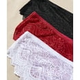 thumbnail image 3 of 3 Pack Sexy Underwear for Women Lace Hipster Ladies No Show Bikini Panties Womens Cheeky Size, 3 of 5