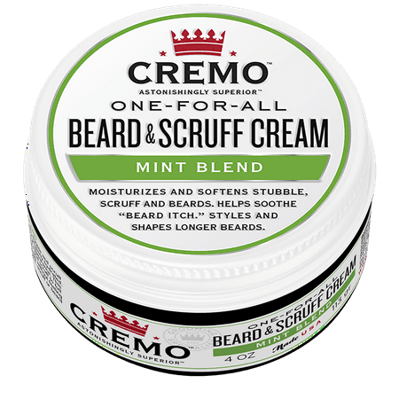 Cremo Beard & Scruff Cream, Mint Blend, 4 fl oz